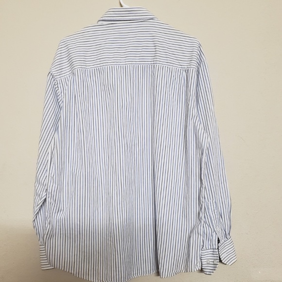 3/$15 MB Studio Polo Black and Blue Stripes - Picture 3 of 5